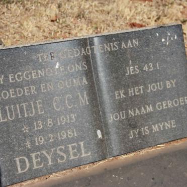 DEYSEL Luitjie C.C.M. 1913-1981