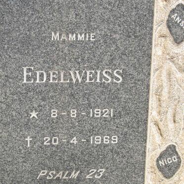 EKSTEEN Hendricus Truter 1920-1972 &amp; Edelweiss 1921-1969