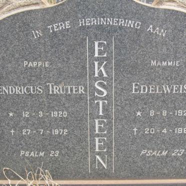 EKSTEEN Hendricus Truter 1920-1972 &amp; Edelweiss 1921-1969