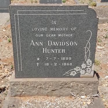 HUNTER Ann Davidson 1889-1968