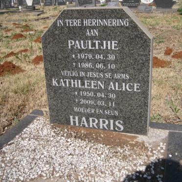 HARRIS Kathleen Alice 1950-2009 :: HARRIS Paultjie 1979-1986