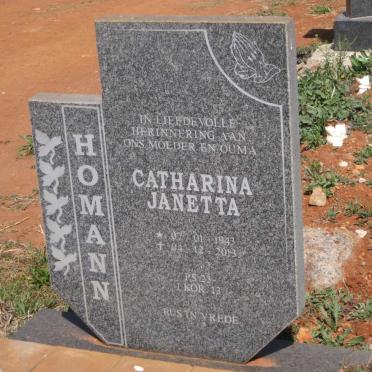 HOMANN Catharina Janetta 1943-2013