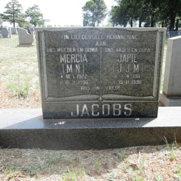 JACOBS J.J.M. 1911-1990 &amp; M.N. 1922-1990