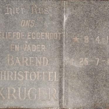 KRUGER Barend Christoffel 1914-1967
