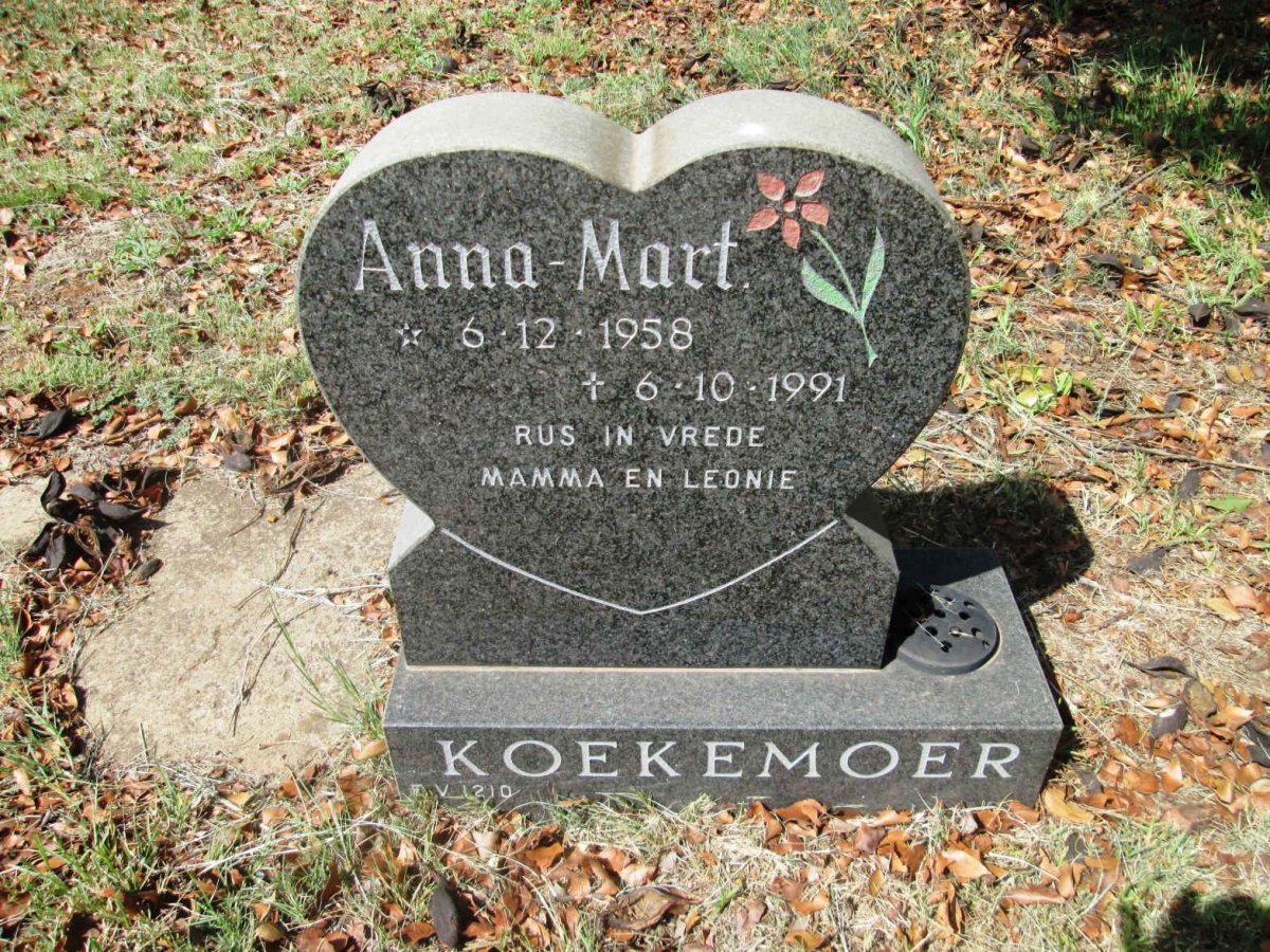KOEKEMOER Anna-Mart 1958-1991
