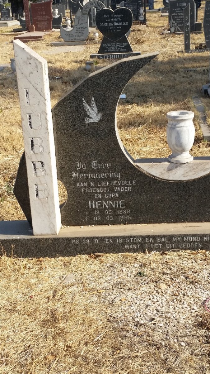 LUBBE Hennie 1938-1995