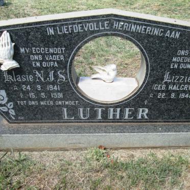 LUTHER Klasie N.J.S. 1941-1991 &amp; Lizzie E. HALGRYN 1946-