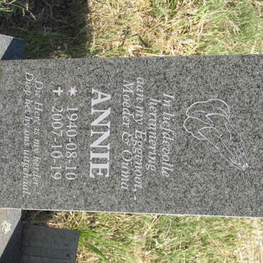 MARITZ Hendrik 1938-2011 &amp; Annie 1940-2007