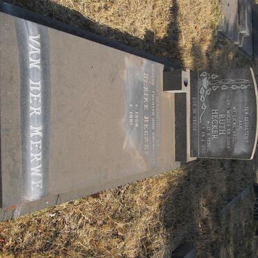 MERWE Ruth Hecker, van der 1936-1990 :: VAN DER MERWE Ulrike Hecker 1958-1981
