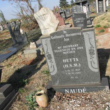 NAUDE Hetta H.S.M. 1937-2002