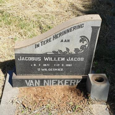NIEKERK Jacobus Willem Jacob, van 1871-1961