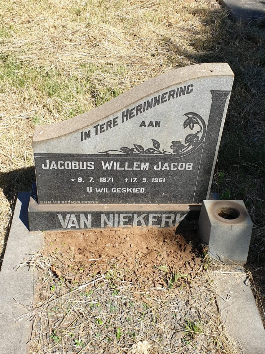 NIEKERK Jacobus Willem Jacob, van 1871-1961