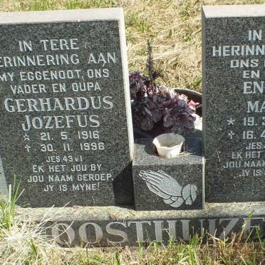 OOSTHUIZEN Gerhardus Jozefus 1916-1996 &amp; Engela Maria 1927-2014