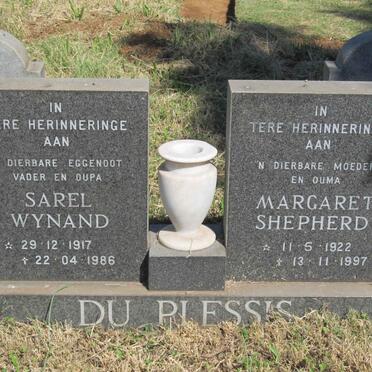 PLESSIS Sarel Wynand, du 1917-1986 &amp; Margaret Shepherd 1922-1997