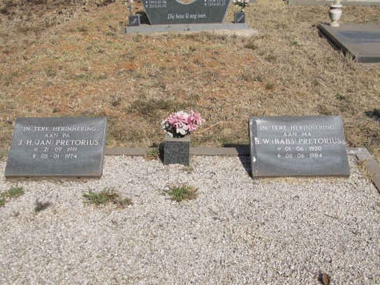 PRETORIUS J.H. 1919-1974 &amp; B.W. 1920-1984