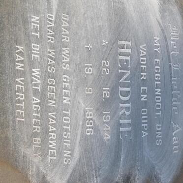 PRETORIUS Hendrie 1944-1996 &amp; Susan 1947-1997