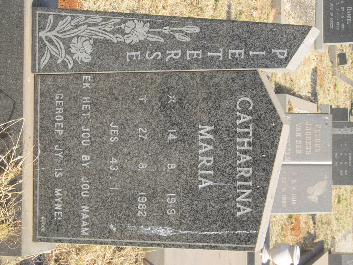 PIETERSE Catharina Maria 1919-1982