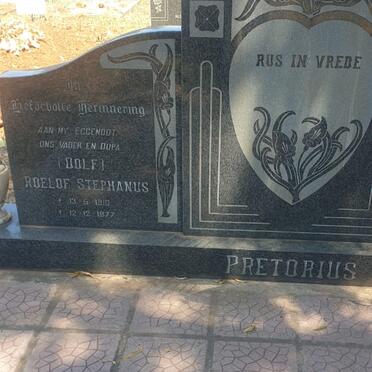 PRETORIUS Roelof Stephanus 1910-1977 &amp; Maria Petronella Clasina 1917-1978