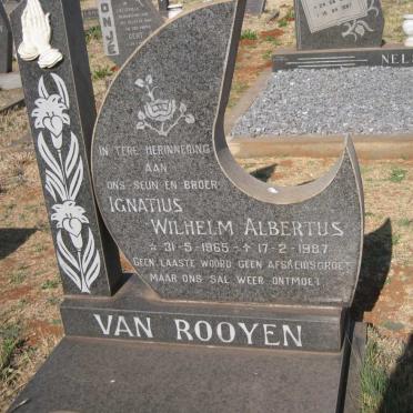 ROOYEN Ignatius Wilhelm Albertus, van 1965-1987