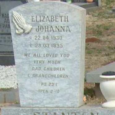 STANTON Elizabeth Johanna 1930-1995