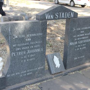 STADEN Petrus Johannes, van 1907-1975 &amp; Maria Gertruida 1907-1978