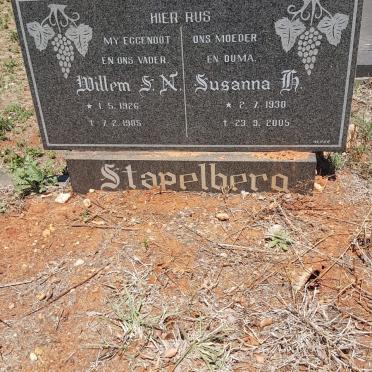 STAPELBERG Willem S.N. 1926-1985 &amp; Susanna H. 1930-2005