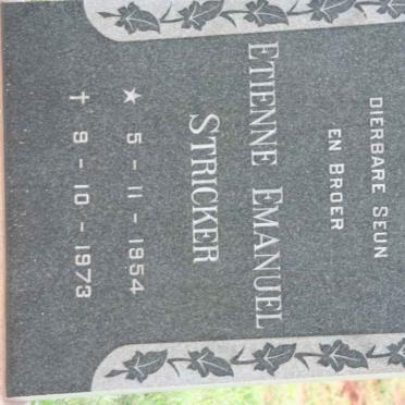 STRICKER Etienne Emanuel 1954-1973