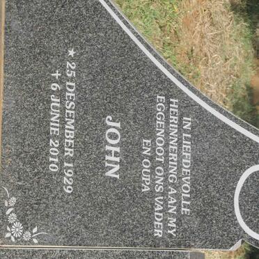 SWANEPOEL John 1929-2010 &amp; Eva 1931-