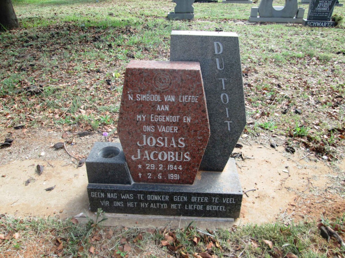 TOIT Josias Jacobus, du 1944-1991
