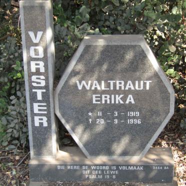 VORSTER Waltraut Erika 1919-1996