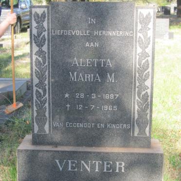 VENTER Aletta Maria M. 1897-1965