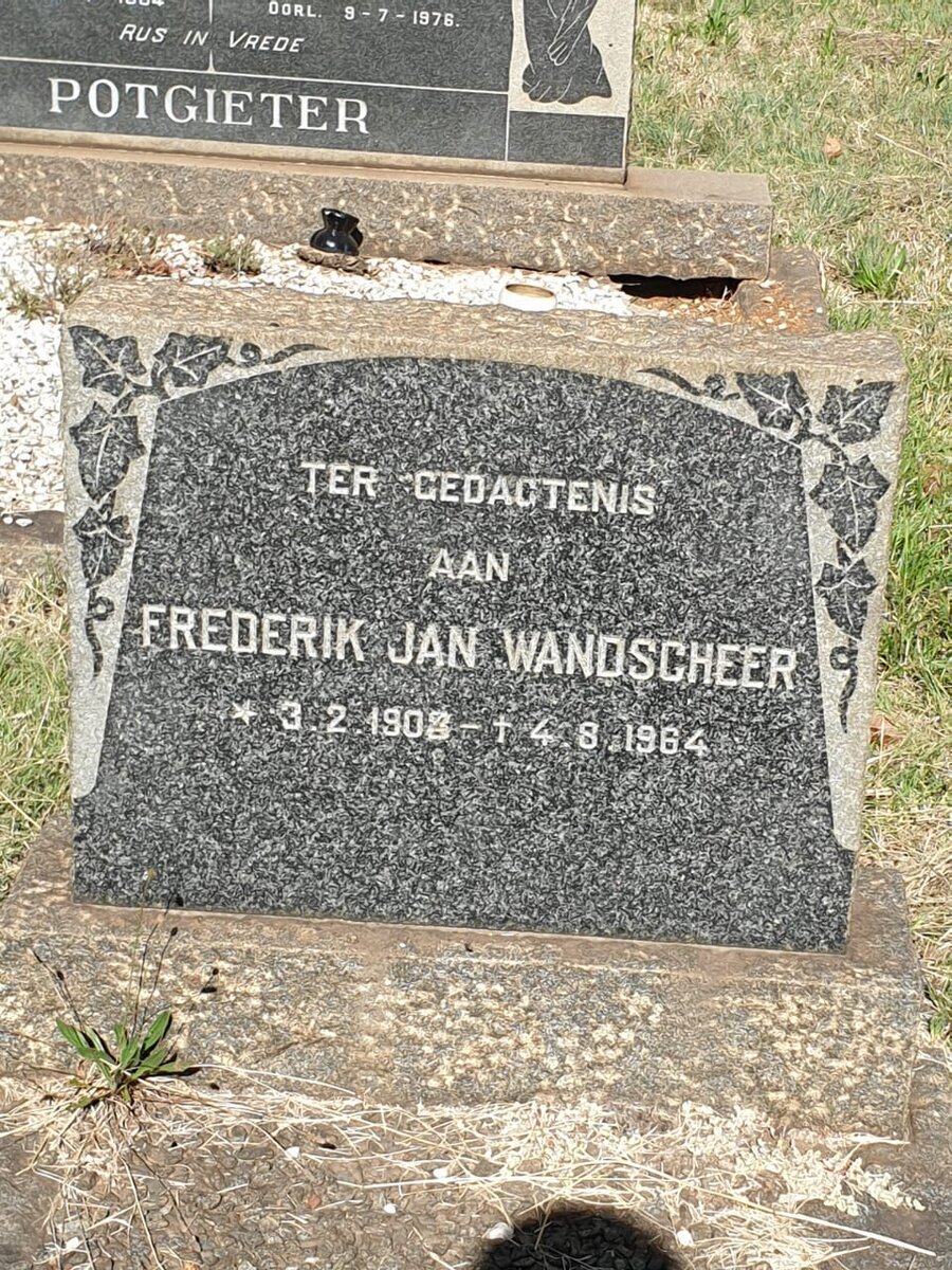 WANDSCHEER Frederik Jan 1903-1964