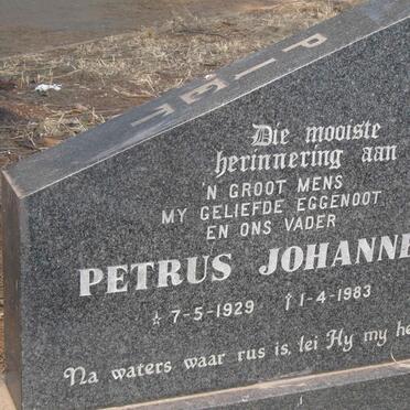 WESTHUIZEN Petrus Johannes, van der 1929-1983 &amp; Aletta Matilda 1934-2012