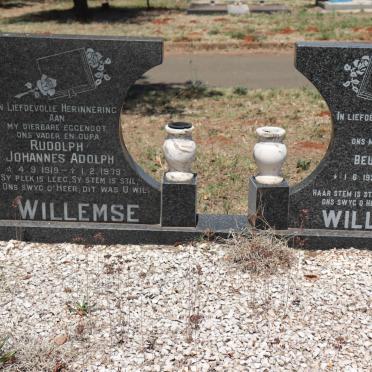 WILLEMSE Rudolph Johannes Adolph 1919-1979 & Beulah June 1922-2001