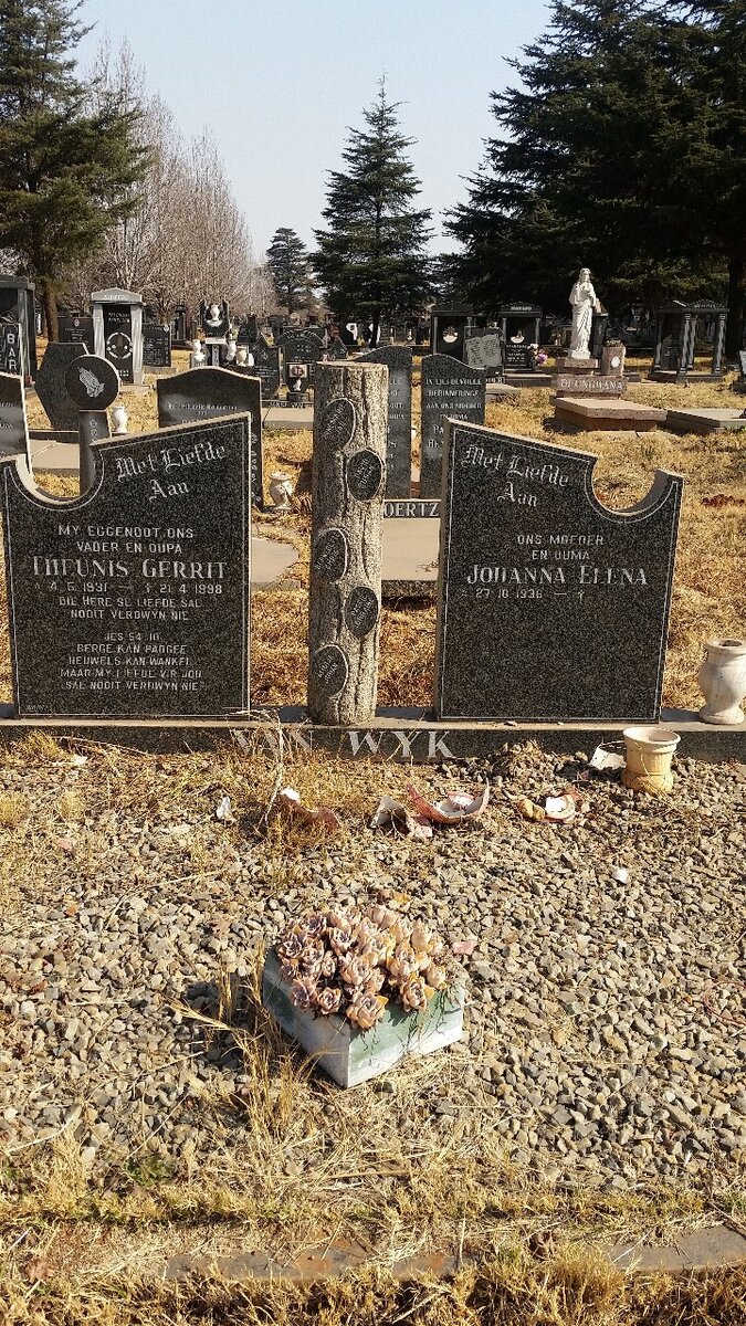 WYK Theunis Gerrit, van 1931-1998 &amp; Johanna Elena 1936-