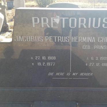 PRETORIUS Jacobus Petrus 1908-1977 &amp; Hermina Christina PRINSLOO 1909-1983