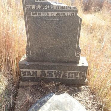 ASWEGEN Janetje Laphina Catarina Fransina, van nee KLOPPERS 18??-1921