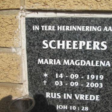 SCHEEPERS Maria Magdalena 1919-2003