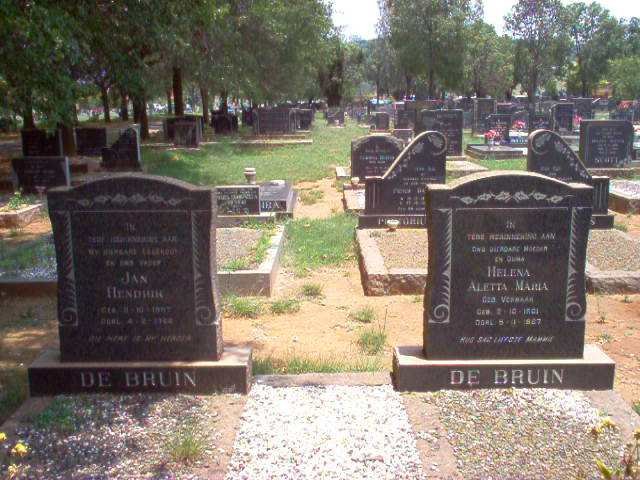 BRUIN Jan Hendrik, de & Helena Aletta Maria VERMAAK 1901-1967