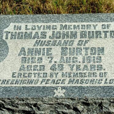 BURTON Thomas John -1919