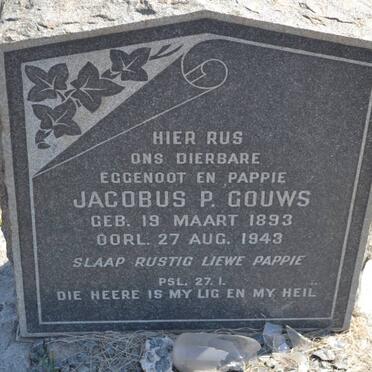 GOUWS Jacobus P. 1893-1943