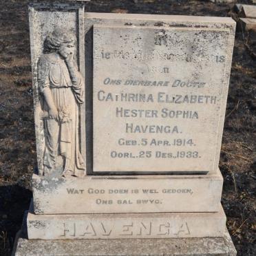 HAVENGA Cathrina Elizabeth Hester Sophia 1914-1933