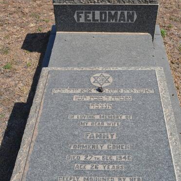 FELDMAN Fanny formerly COHEN -1946