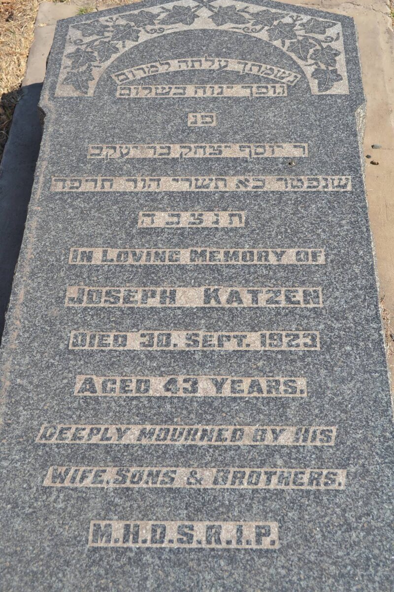 KATZEN Joseph -1923