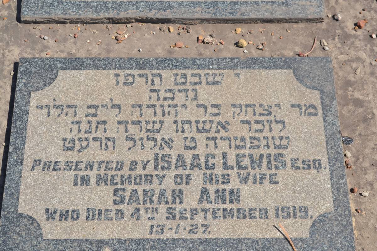 LEWIS Sarah Ann -1919