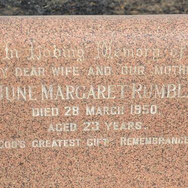 RUMBLE June Margaret -1950