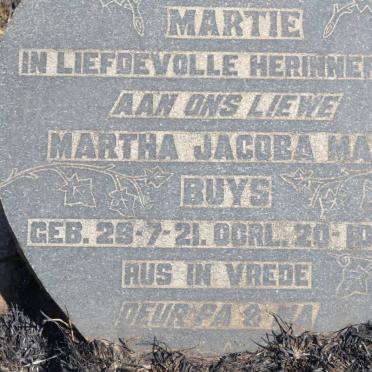 BUYS Martha Jacoba Maria 1921-1933