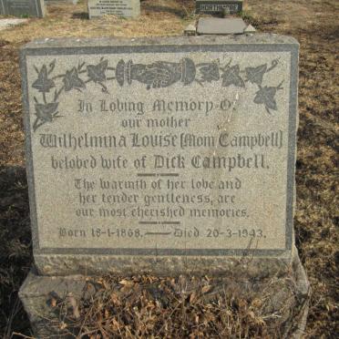 CAMPBELL Wilhelmina Louise 1868-1943