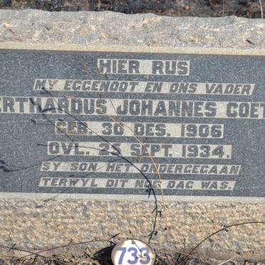 COETZER Gerthardus Johannes 1906-1934