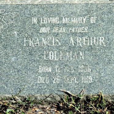 COLEMAN Francis Arthur 18?6-1919